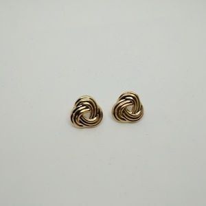 Gold knot earrings 10k